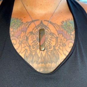 Jasper Necklace Natural Crystal Healing Strength